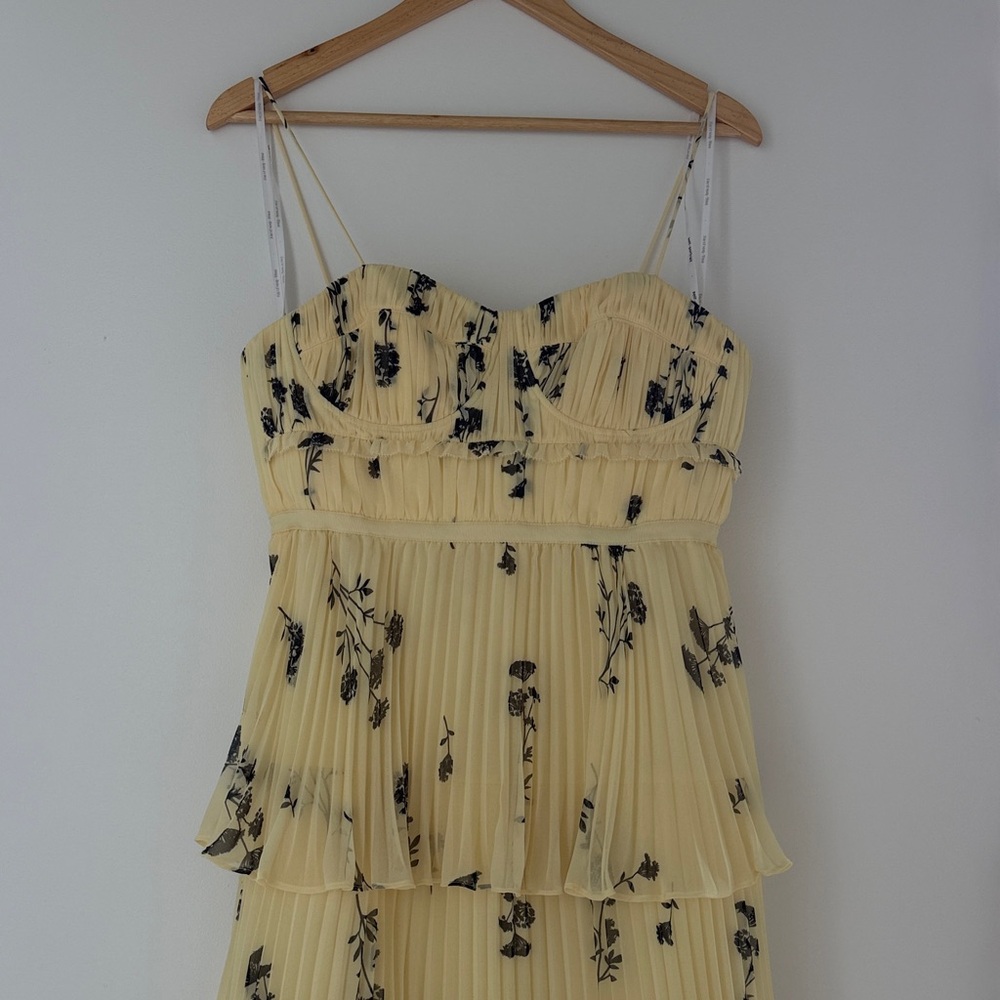 Self-Portrait Yellow Maxi Dress size 6